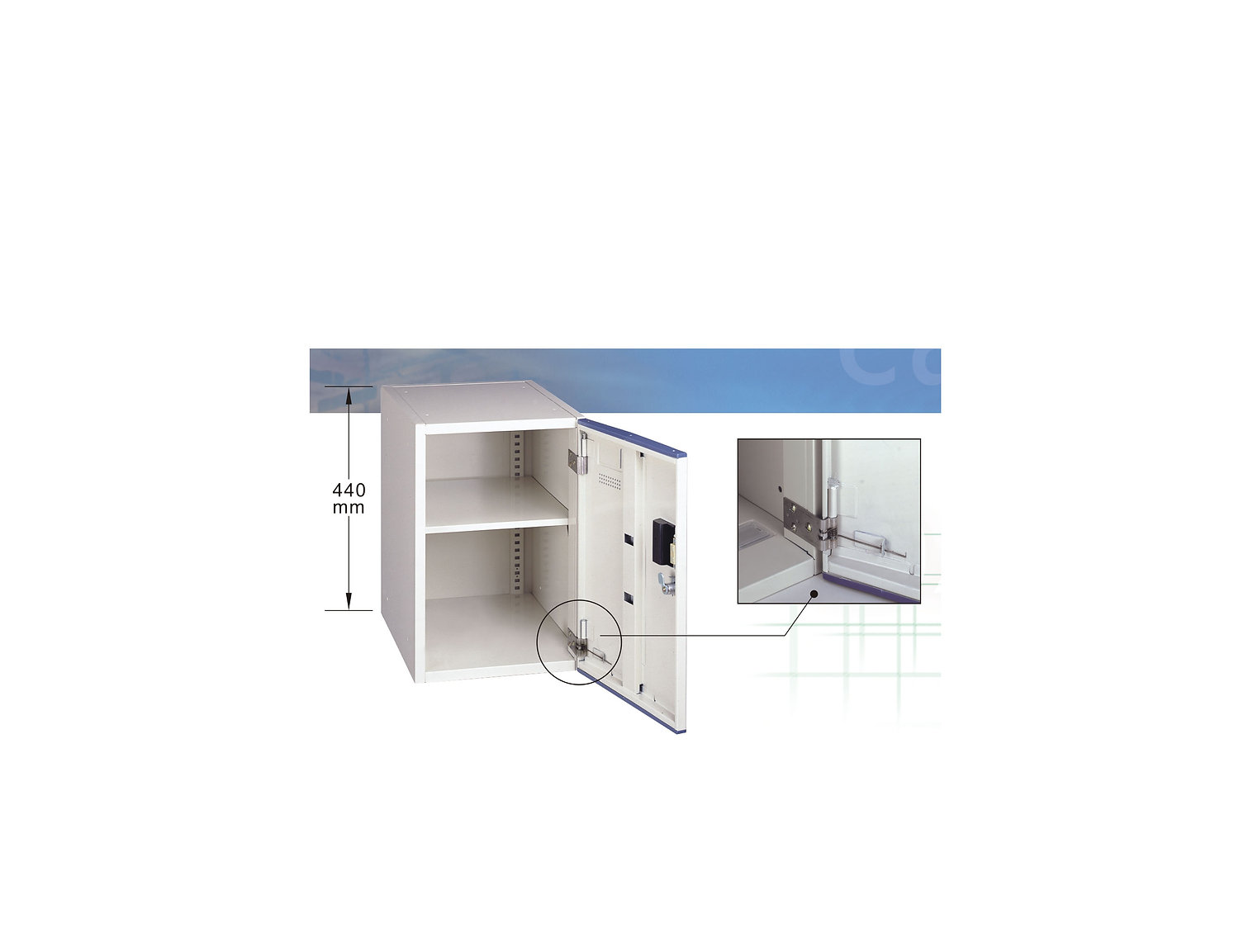 全鋼圓弧門片-鑰匙置物櫃W30D40H44cm