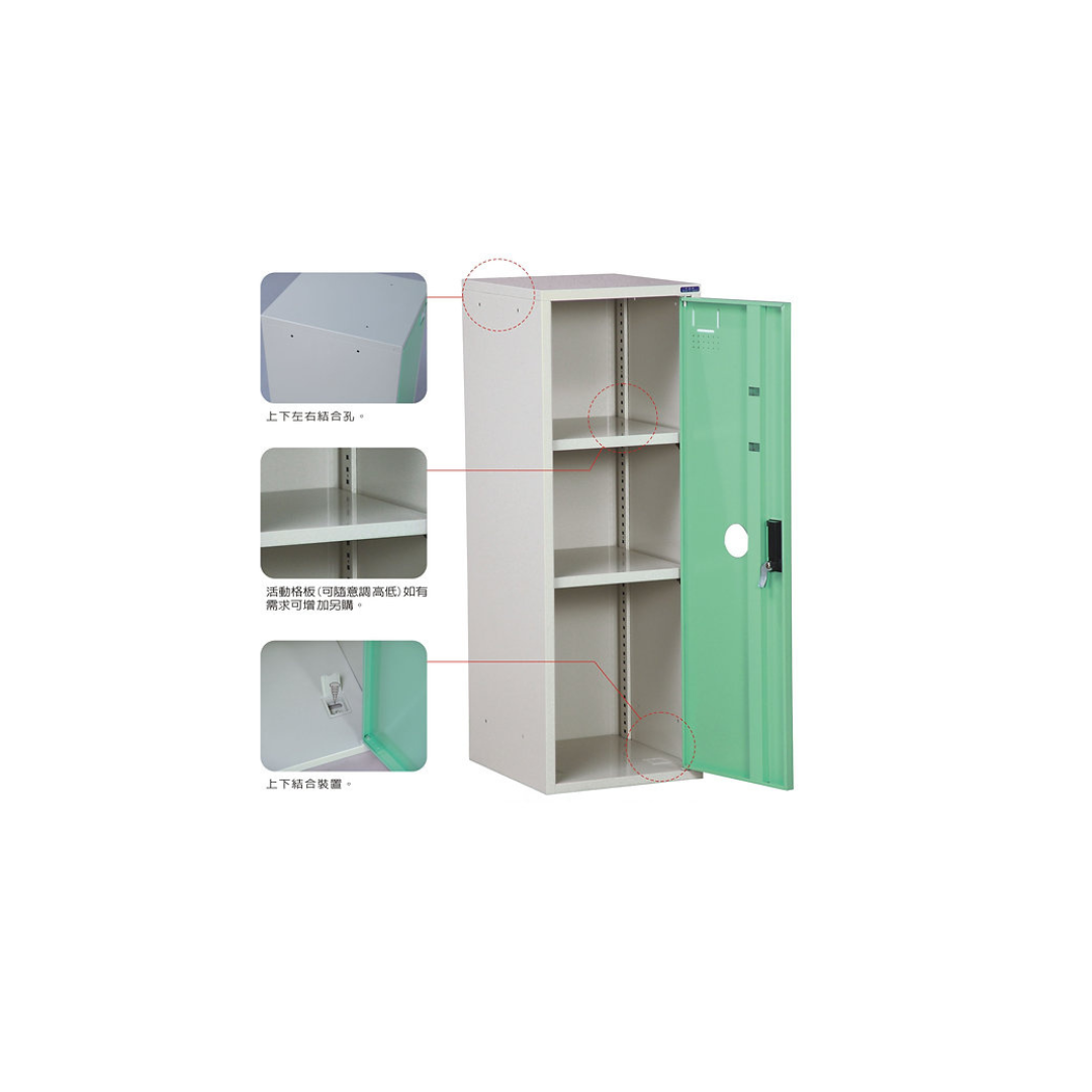 鑰匙置物櫃-小單門櫃附2格板W31D35H89cm